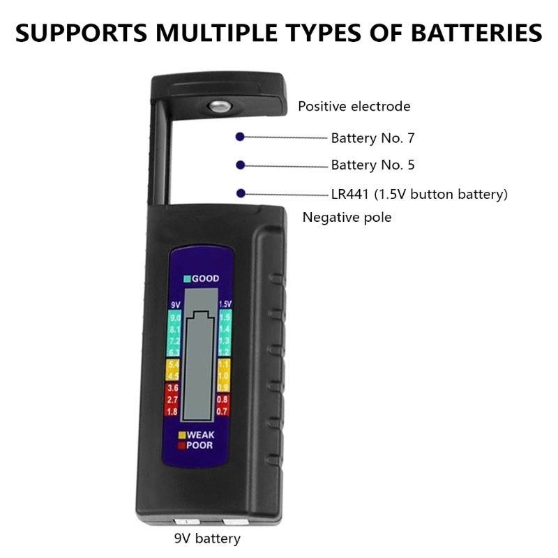 Digital Battery Analyzers for Remote Controls Toys Flashlights