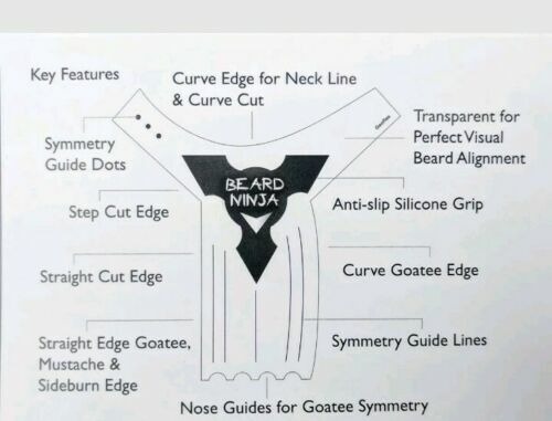 The Original Beard Ninja Shaping Template, H6822