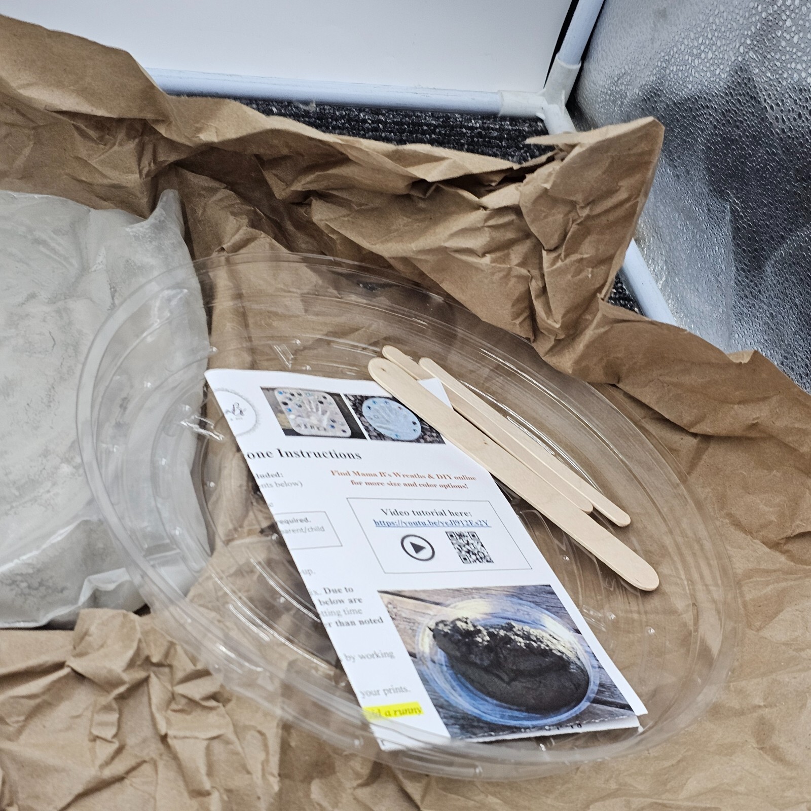 Mama B's Wreaths DIY Stepping Stone Handprint Footprint Popsicle Stick