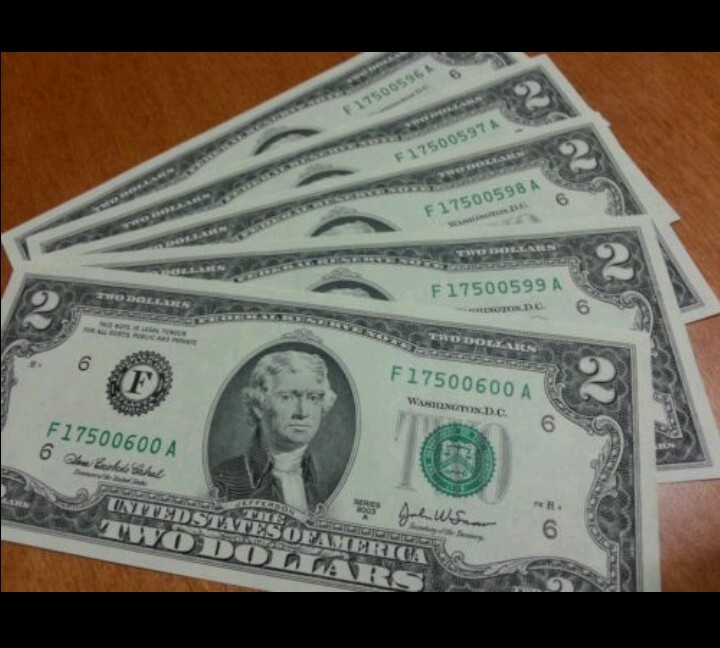 ✯LUCKY NEW Uncirculated Two Dollar Bill Crisp $2 Sequential Note Lot 1976 - 2017