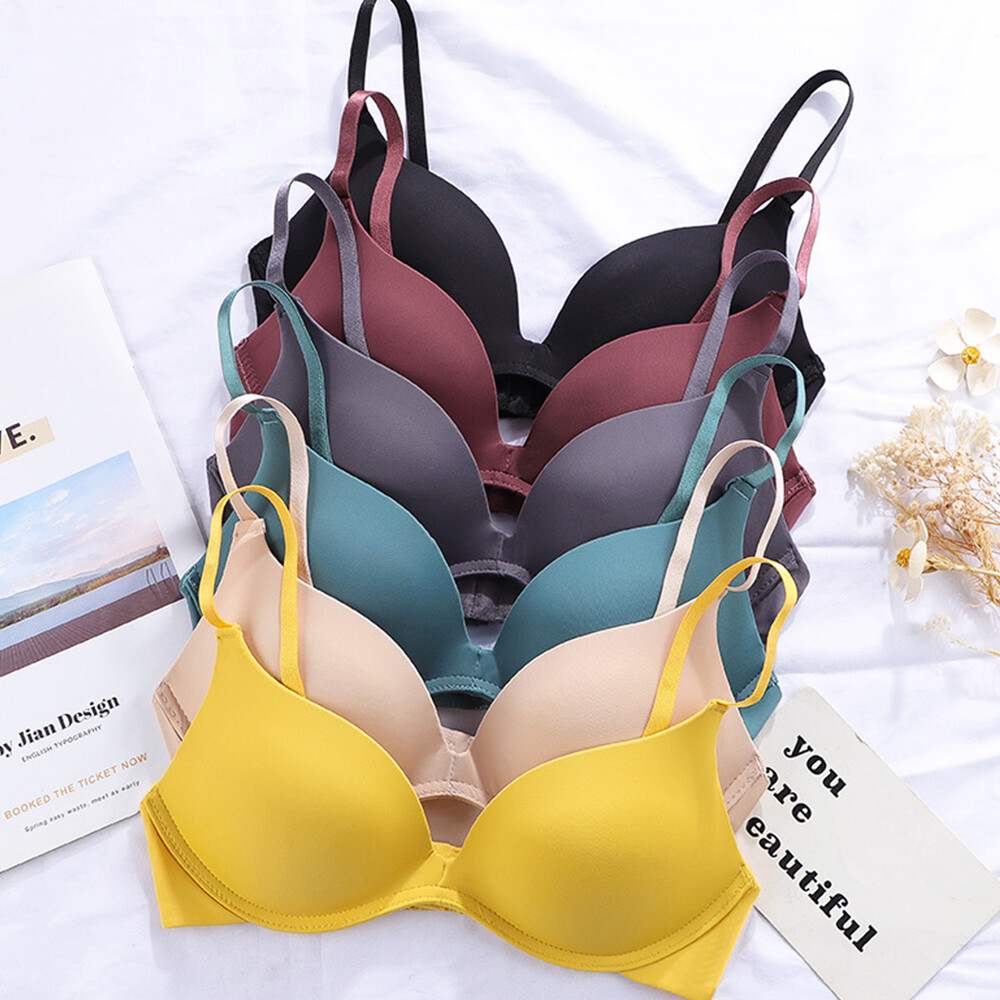 Flat-chested AAA AA ABC Women Bras Sexy Lingerie Thin Padded Wireless Brassiere