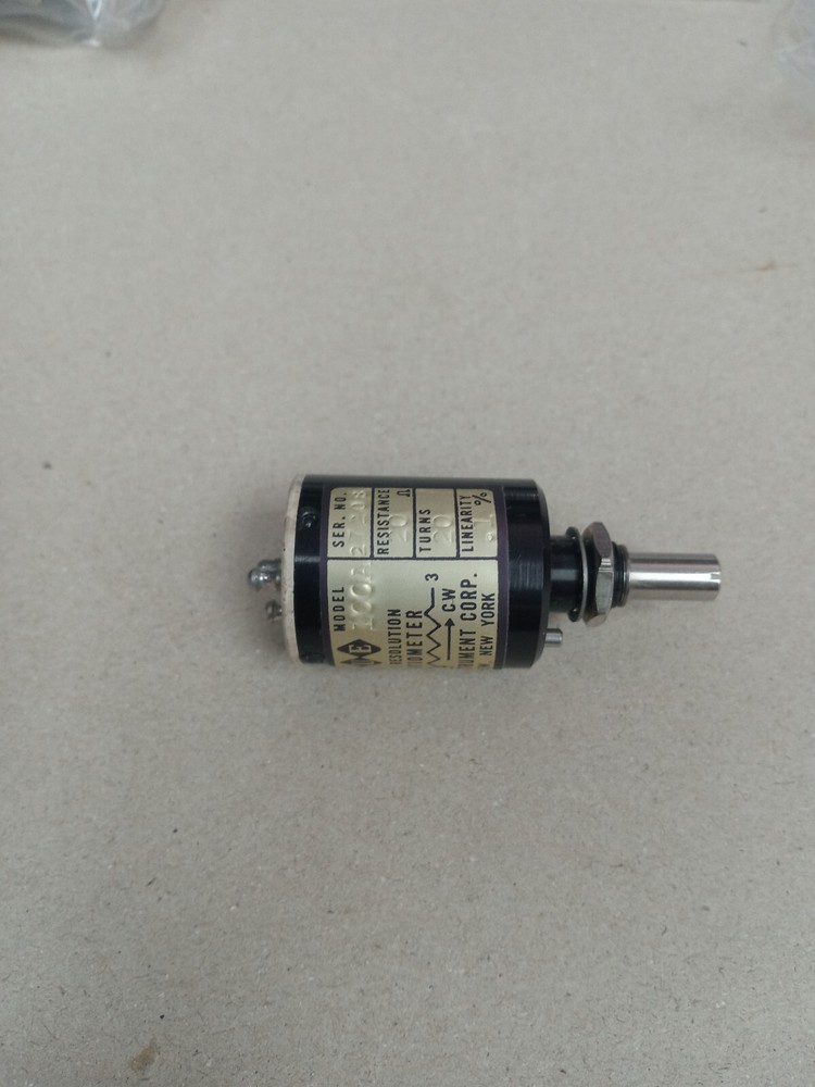 POTENTIOMETER 20 OHM INFINITE RESOLUTION MODEL 100A