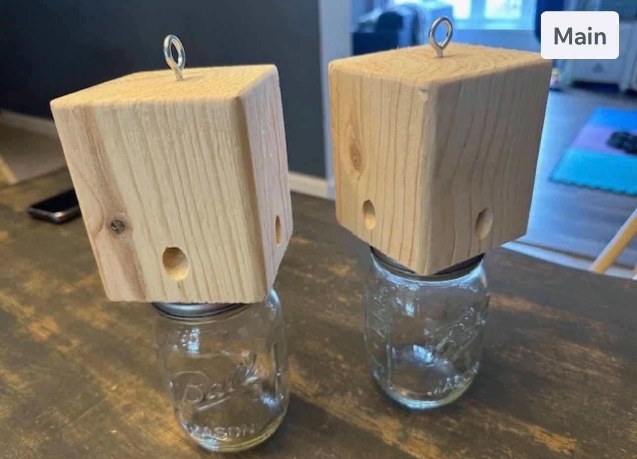 Carpenter Bee Trap (CHOICE of 1, 2 or 4 Pack!) Boring Bees Soft Wood Ball Mason!