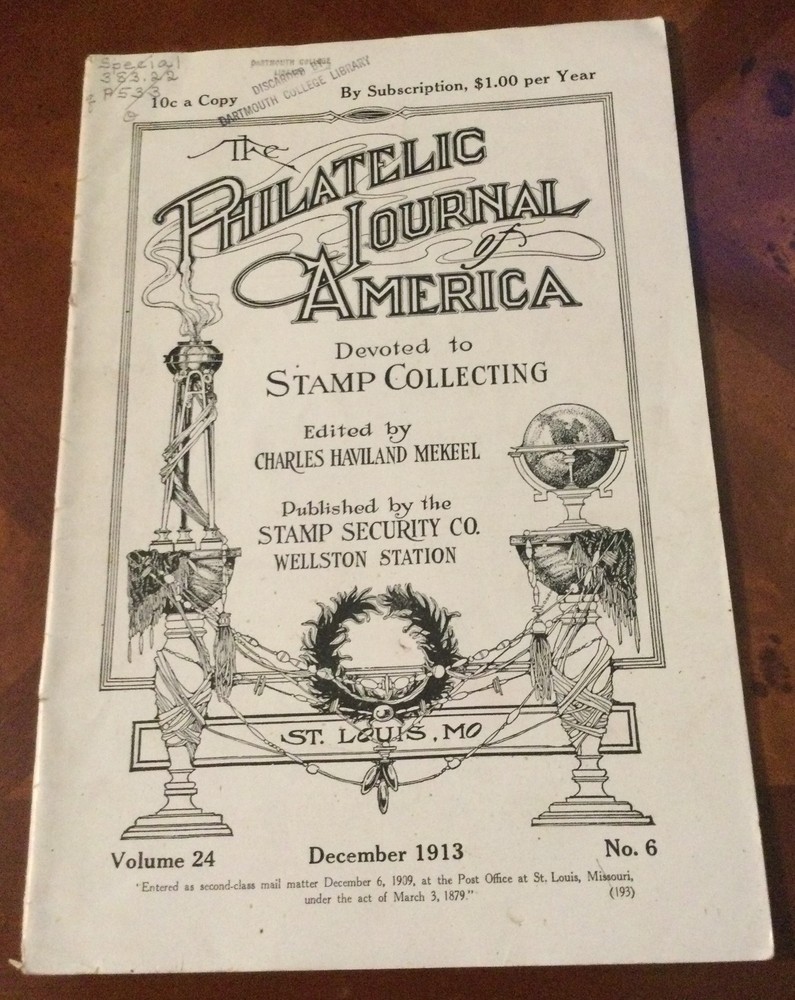 Philatelic Journal of America December 1913 Stamp Collecting Journal