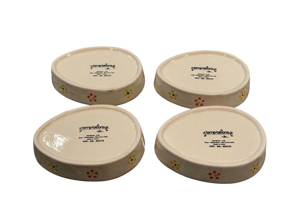 Temptations Easter Egg Divided Serving Platter 4 Removable Bowls Multicolor