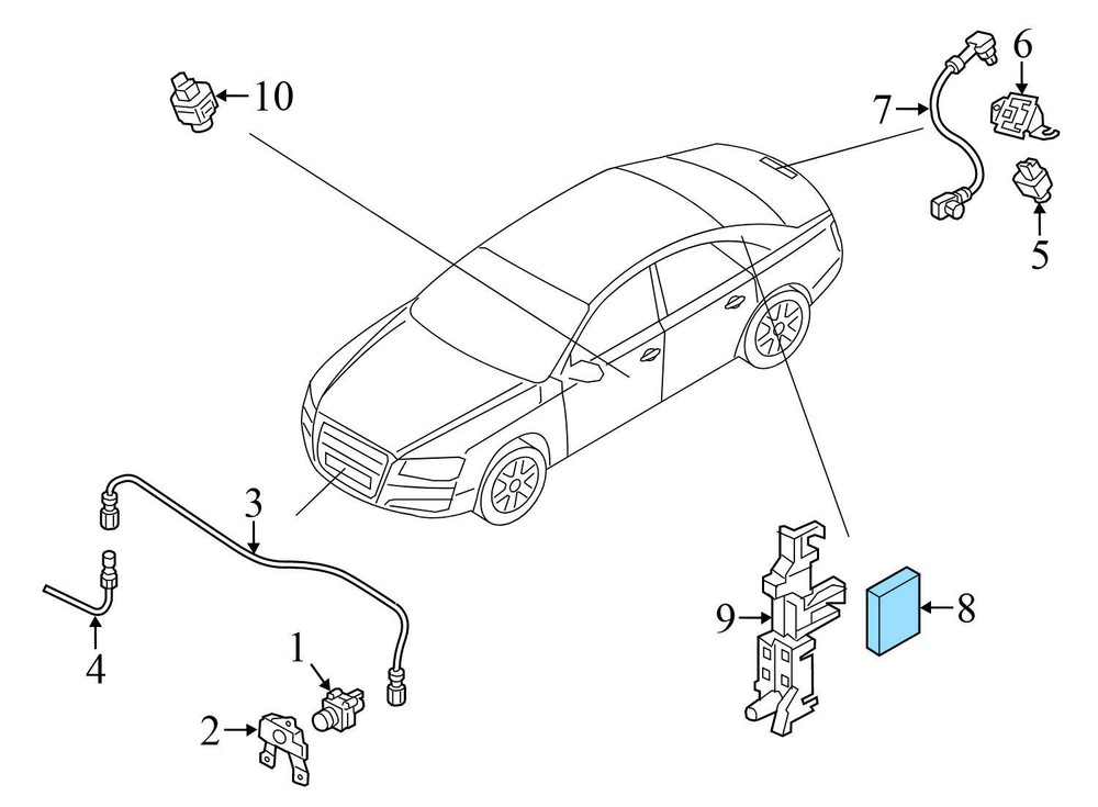 2015-2016 AUDI A8 D4 - Camera Control Module 4H0907428D