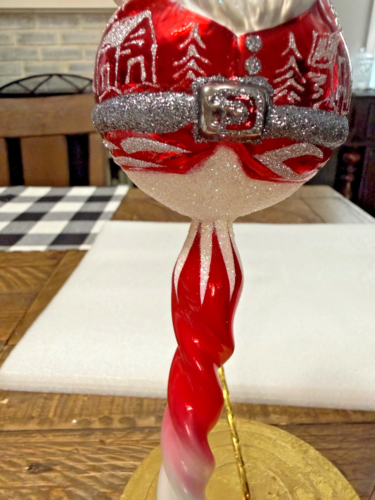 Christopher Radko "Santa's Crystal Cascade" Santa Icicle Ornament