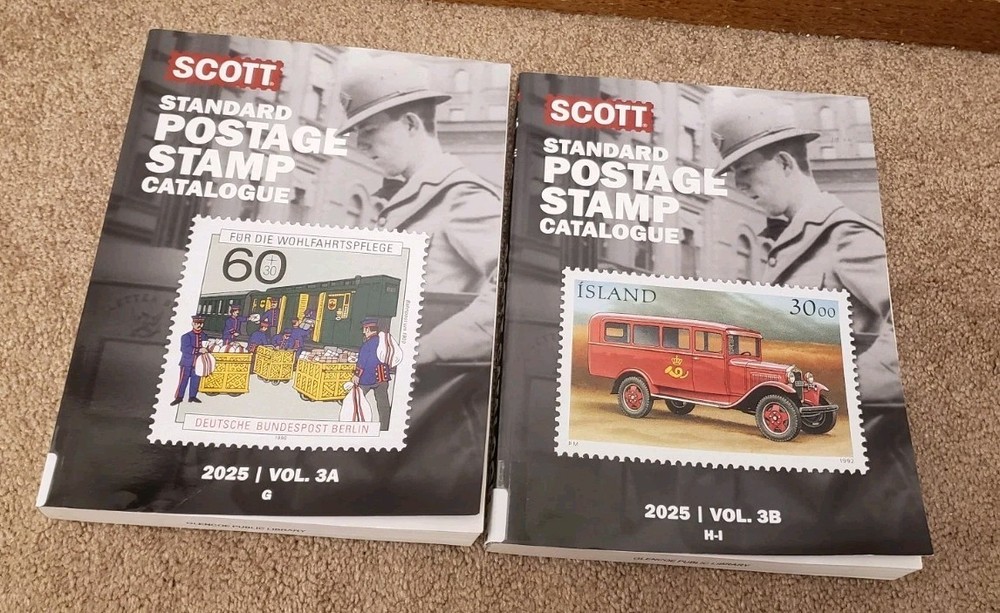 2025 Scott Postage Stamp Catalog...Volumes 3 A & B... Ex Library