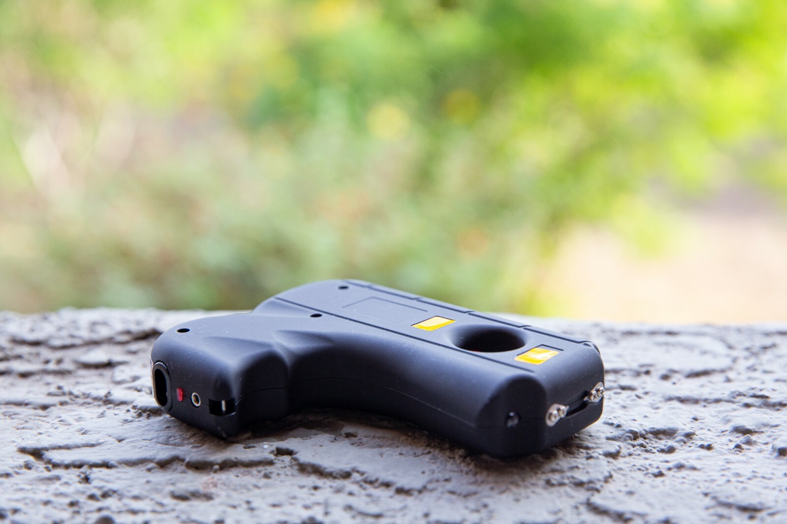 Defender Stun Gun Tactical High Powered LED Light W/ Safety Switch and Case Blac