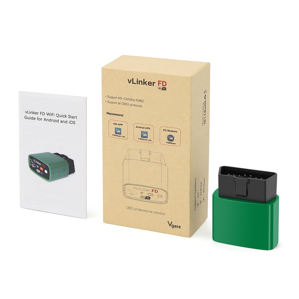 Vgate vLinker FD Forscan Bluetooth/WiFi OBD2 Adapter BLE Scanner for IOS Android
