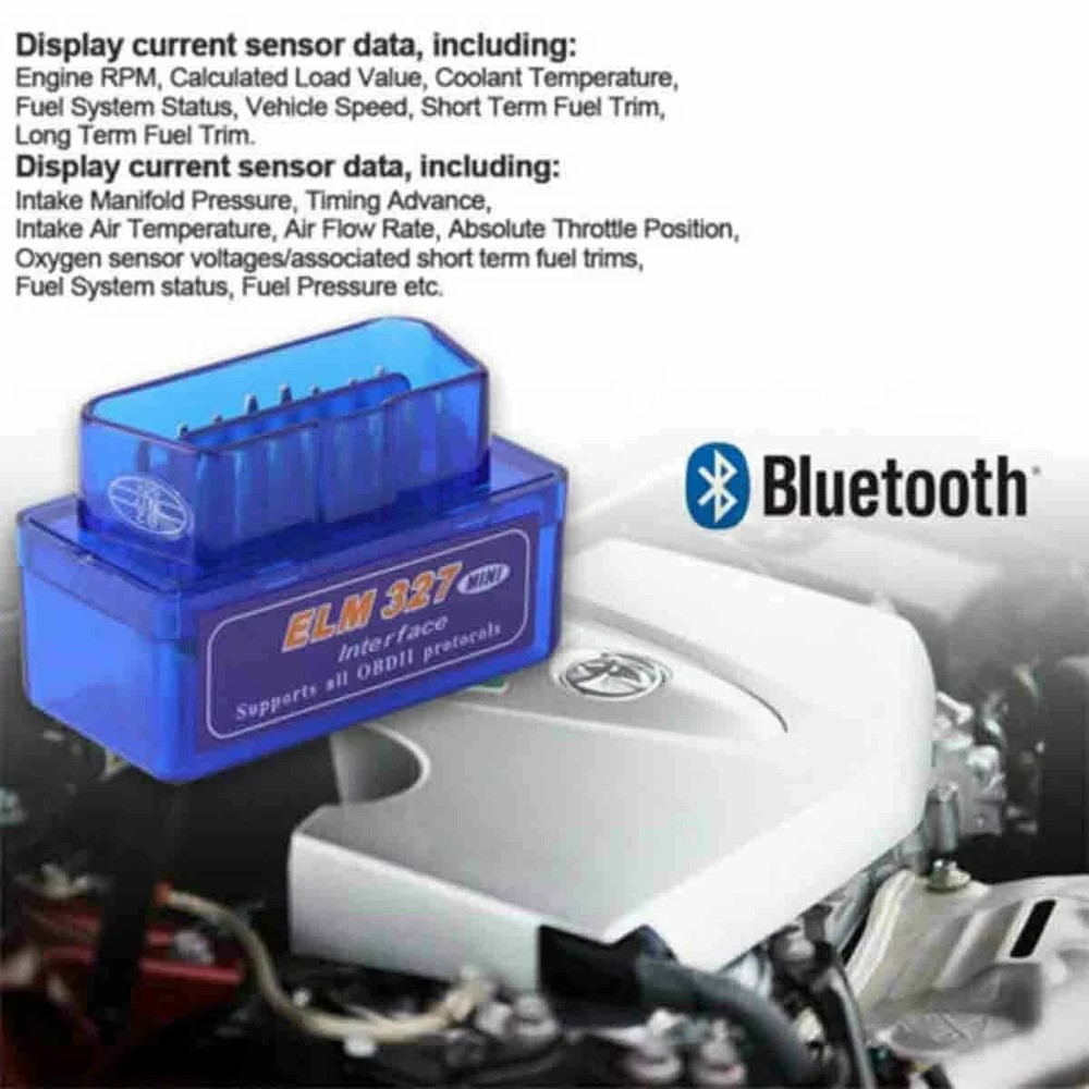 ELM327 Torque_Pro Bluetooth OBD2 OBDII Adapter Car Bluetooth Scanner Code Reader