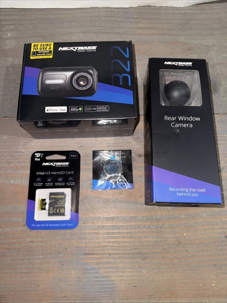 Nextbase 322GW 1080p Dash Cam Bundle New!