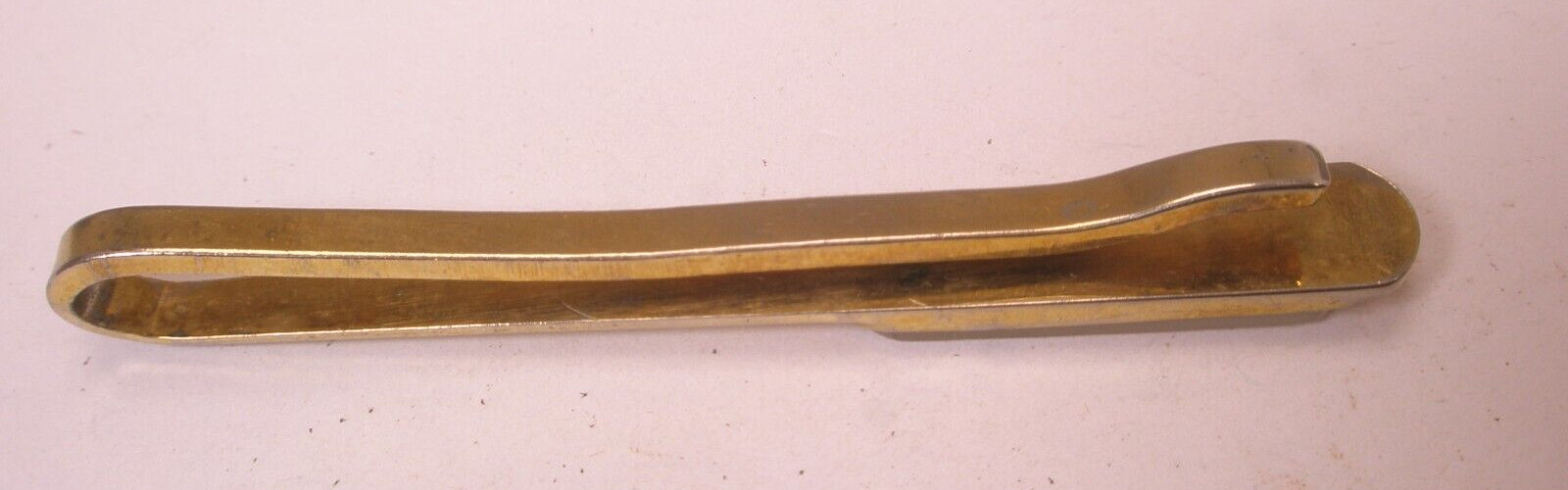 2-3/8" White Mother of Pearl Thin Tapered Design Vintage Tie Bar Clip