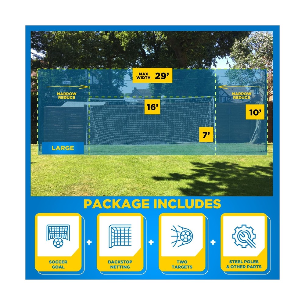 Open Goaaal 3-in-1 Trainer (16ft x 7ft) Large One Size