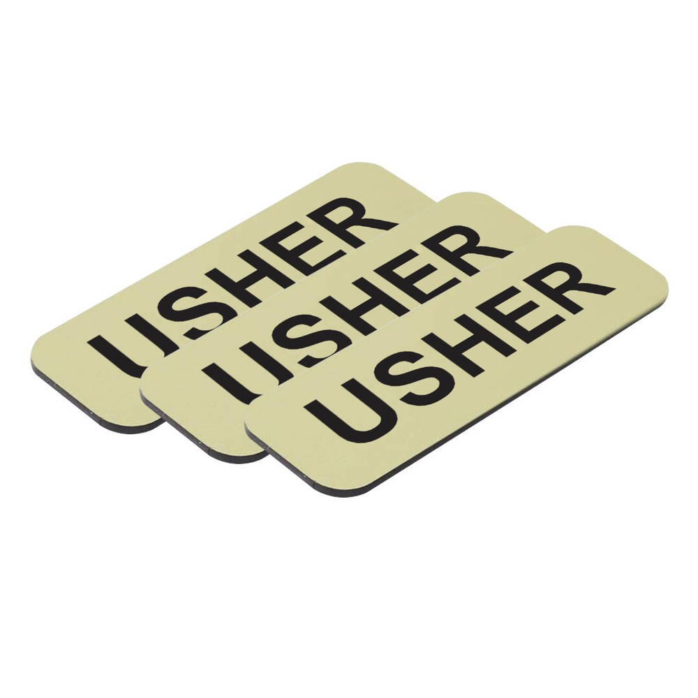 Usher Name Tag - Pack of 3