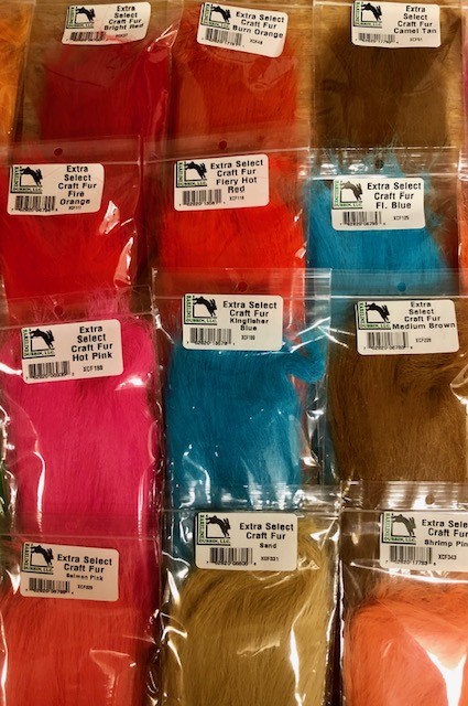 HARELINE EXTRA SELECT CRAFT FUR. ALL COLORS. FLY TYING HAIR. STREAMER SALTWATER