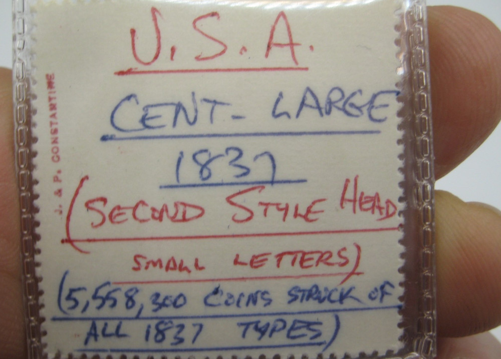 Nice ~ 1837 U.S. LARGE CENT ~ Small Letters