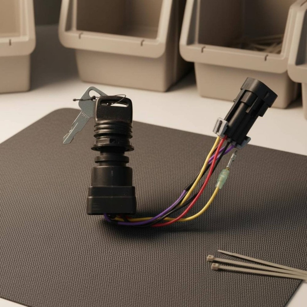 Marine Engine Key Switch Assembly Direct Replacement for DIY Enthusiasts