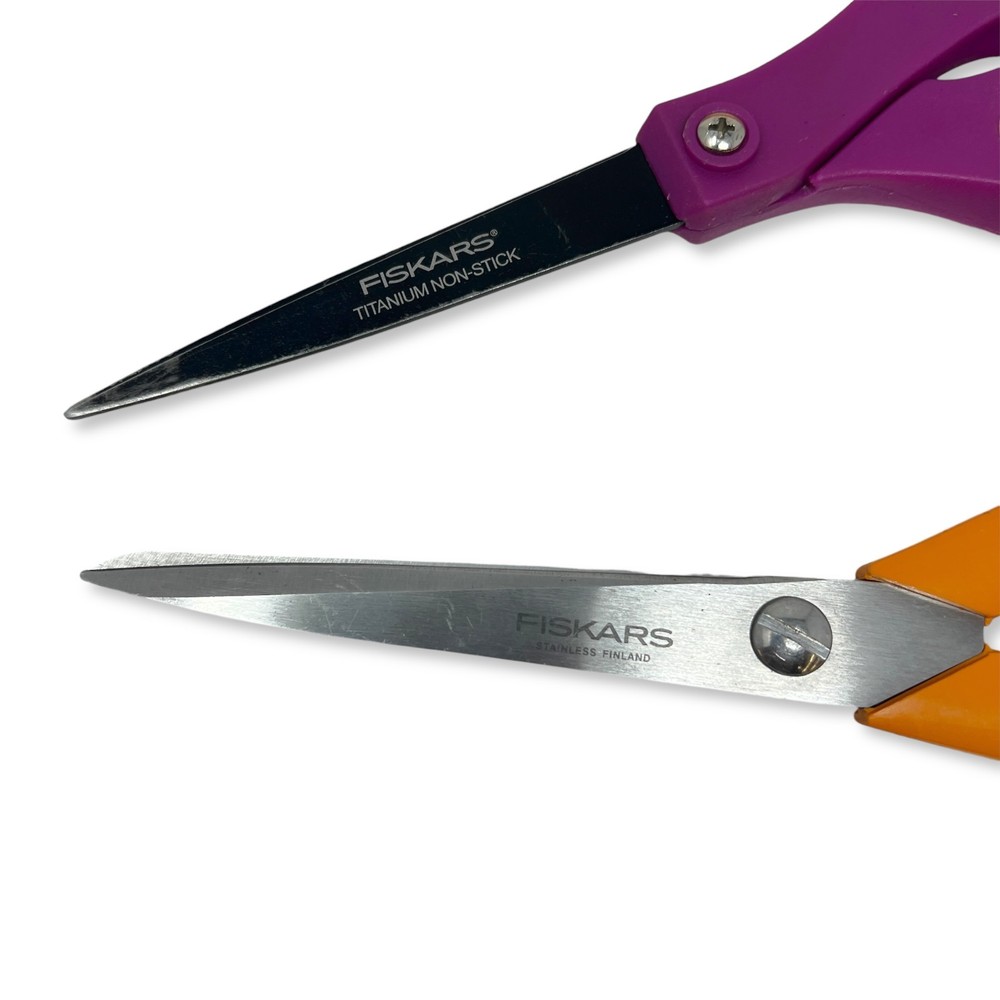 Fiskars Scissors, Titanium Non-Stick & Limited Edition, Multi-Color Set, 4 Pcs