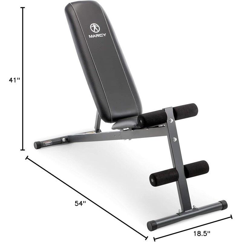 Adjustable Utility Bench Incline Decline Flat Strength Training Workout Durable