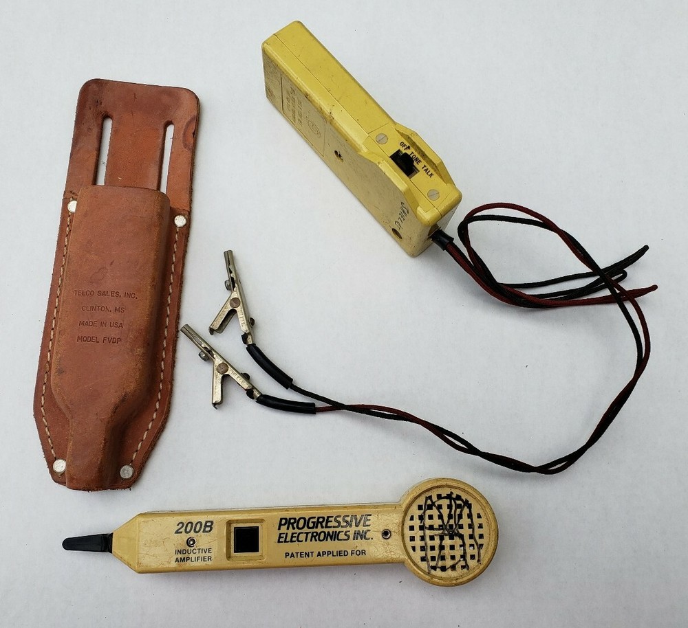 Progressive Electronics 200B Inductive Amplifier & Bell System Tracer + Holster