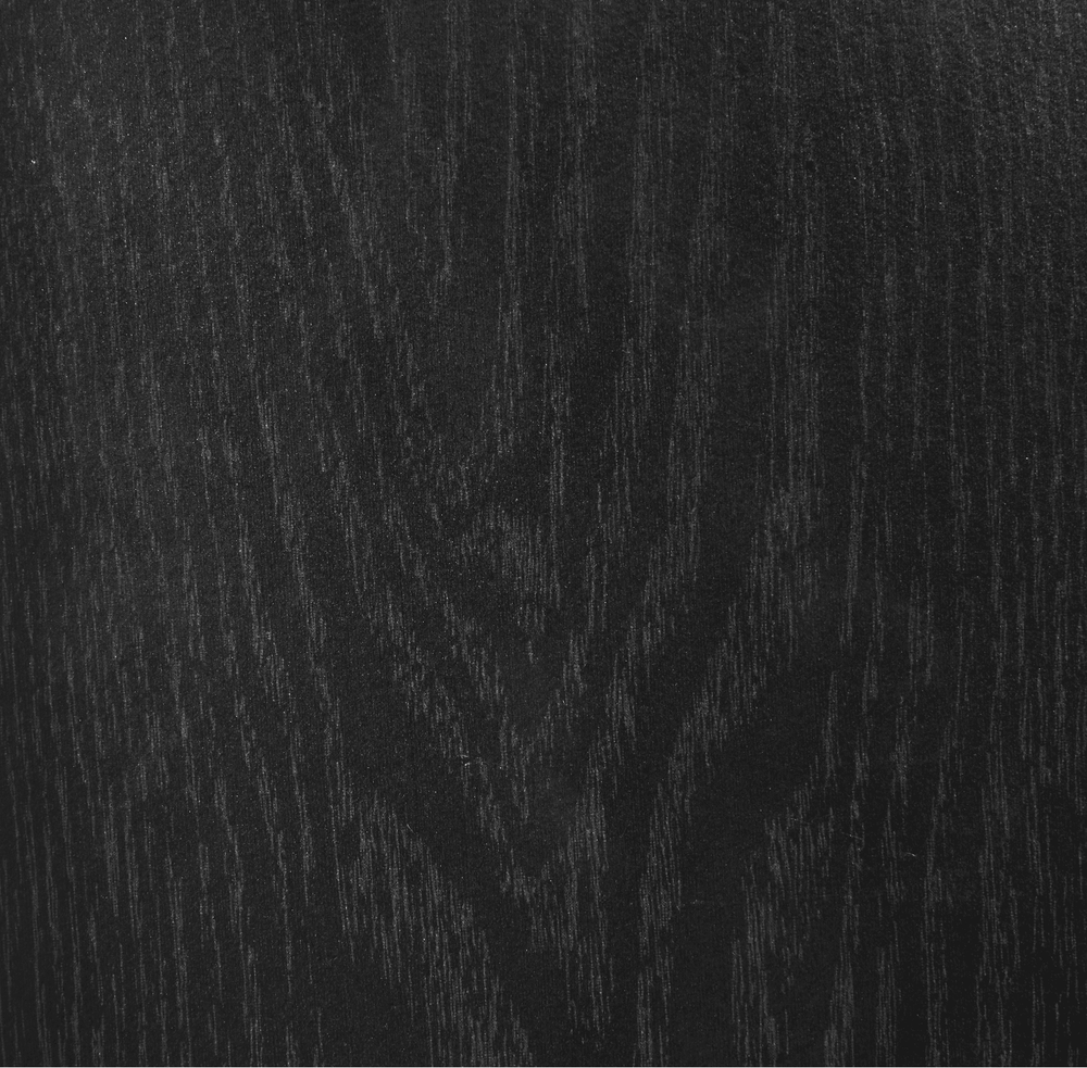 Five-shelf bookcase with adjustable shelves, solid black oak