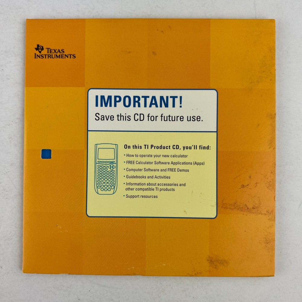 Texas Instruments TI Graphing Product CD v1.4 PC CD-ROM
