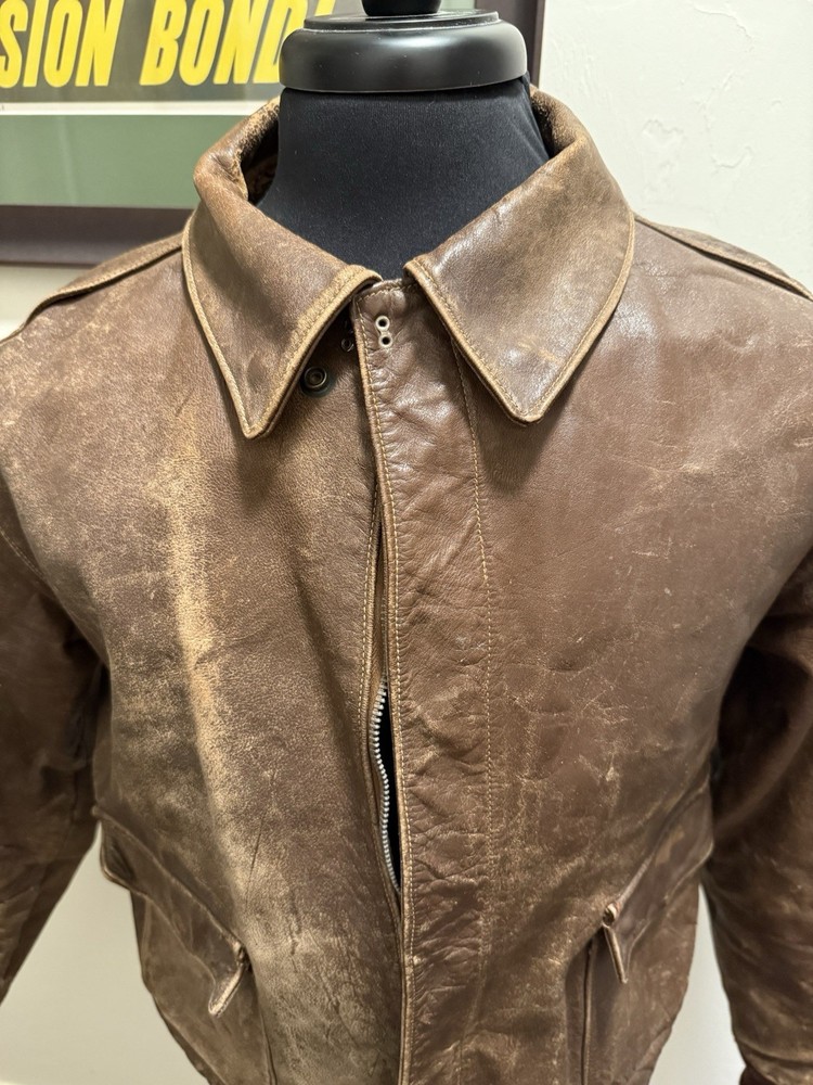 WWII Painted 8th Air Force A-2 A2 Bomber Flight Jacket