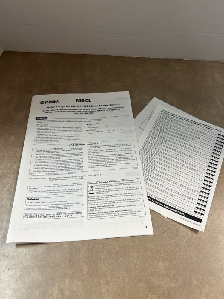 YAMAHA MBCL (SP8025433)