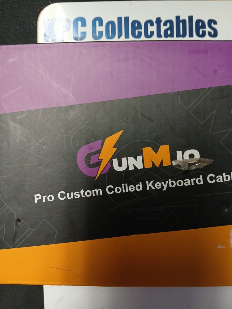 GUNMJO Pro Custom Coiled USB C Cable for Gaming Keyboard Classic Black Fast Ship