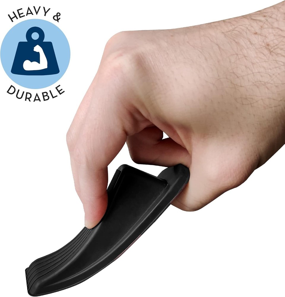 Rubber Door Stop Heavy Duty 4 Pack Black