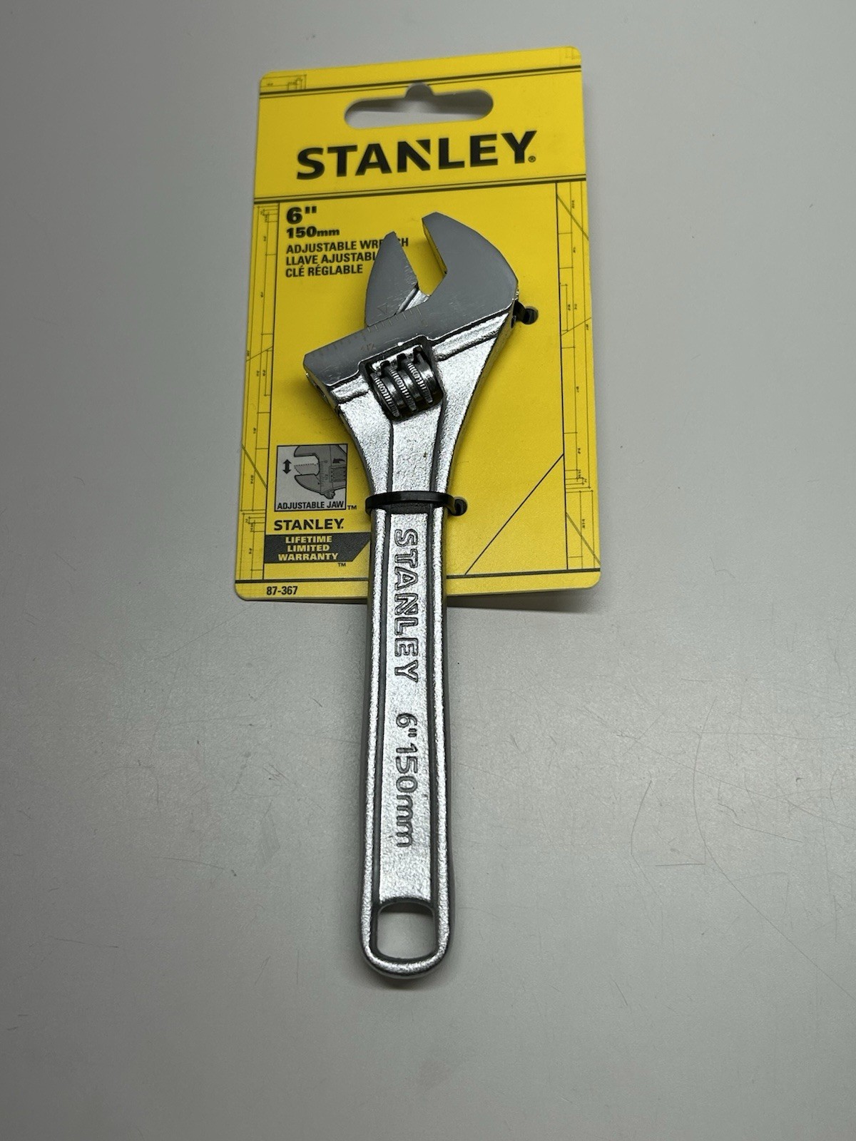 Stanley Hand Tools 6 inch / 150mm Adjustable Wrench 87-367 - New Carded