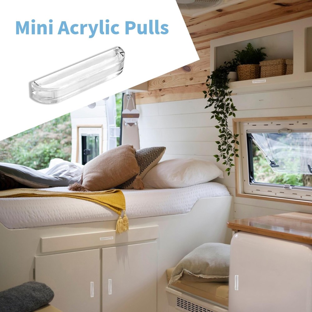 10 PCS Acrylic Pull Plastic Handles 30mm 1.2 Inch Mini Transparent Hardware