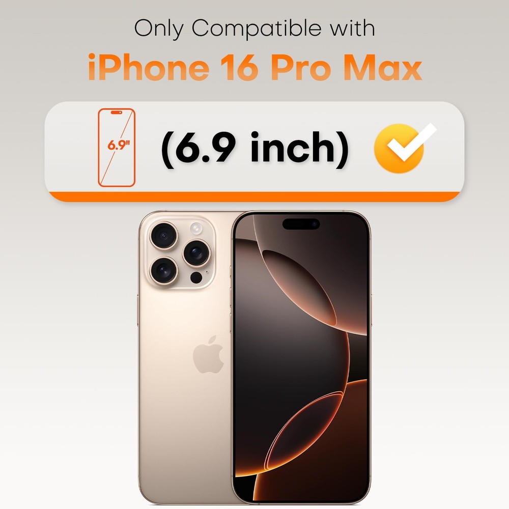 TOCOL for iPhone 16 Pro Max Screen Protector, 9H 16 Max, Clear