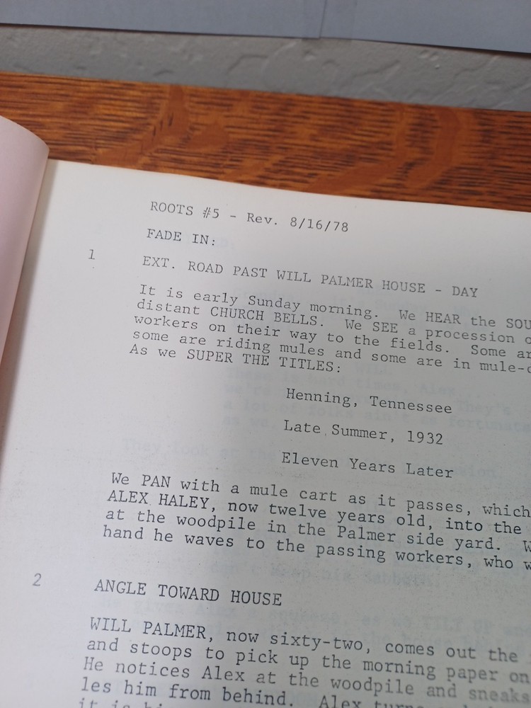 1978 ORG Script " Roots the Next Generation " Show # 5 JRR37