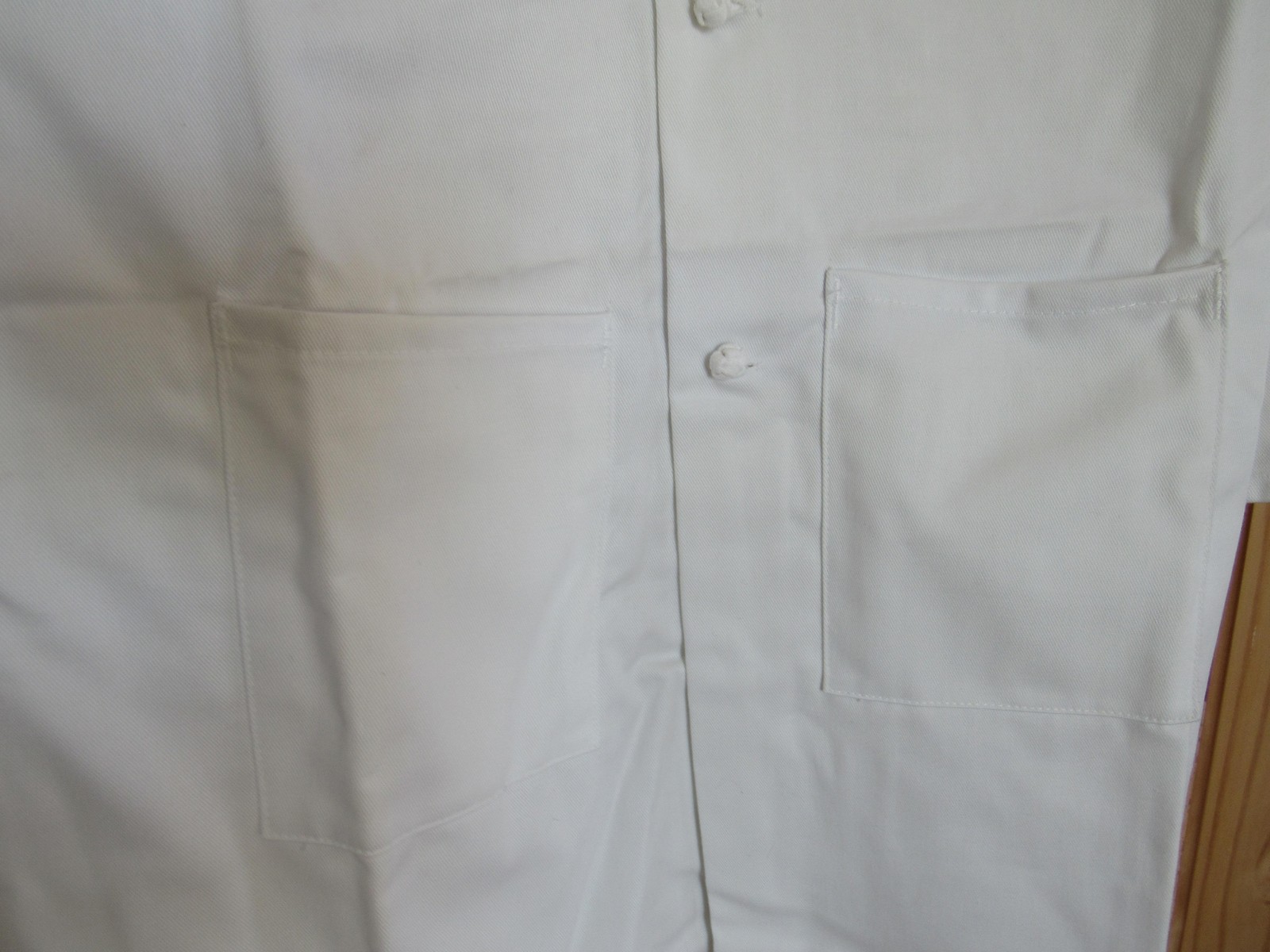 Lab Coat Long Jacket Mens 44 White 100% Cotton Medical Doctor Pockets 22-2WT