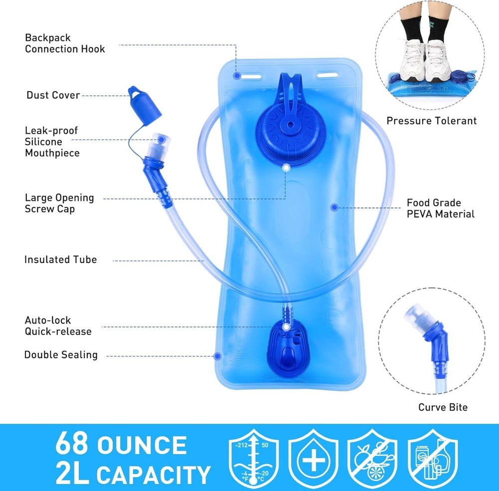 Rave Hydration Pack, Hydration Backpack with 2L Hydration Bladder, Festival E...