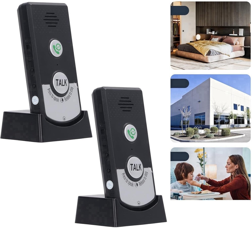 Wireless Intercom System Home Long Range Voice Intercom 2 Pcs Power Saving