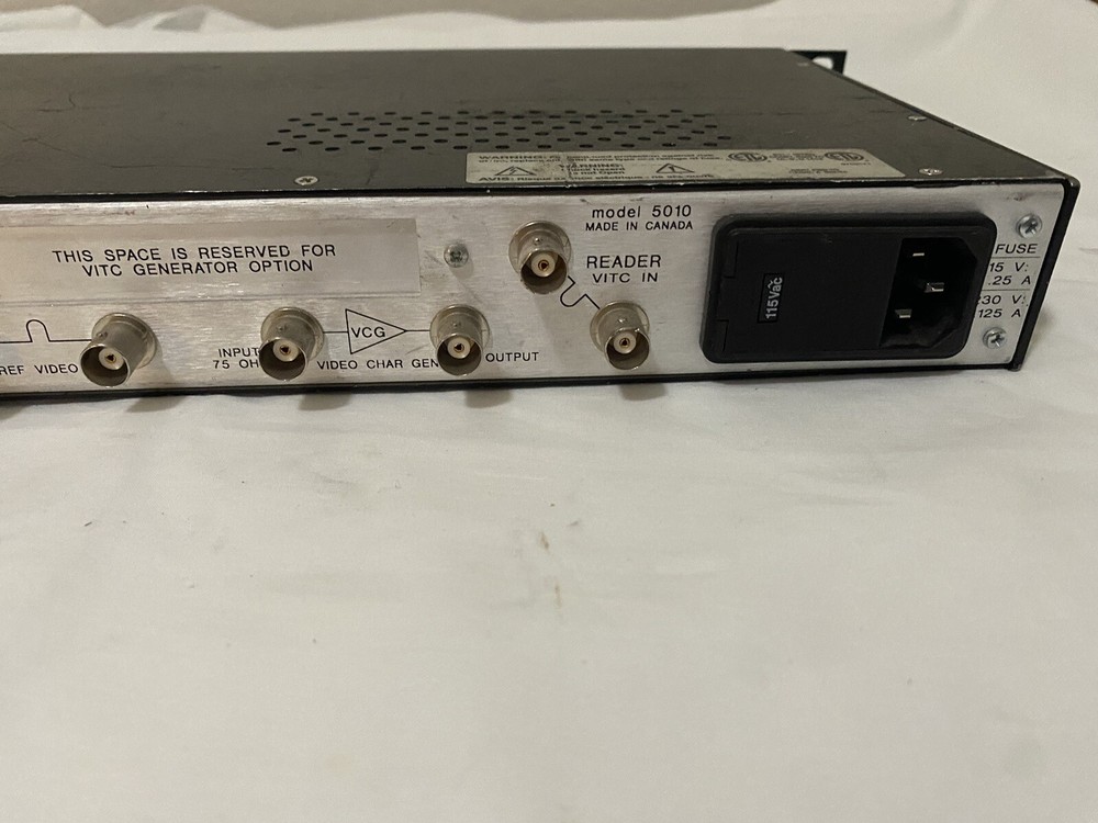 Evertz 5010-24Fps Time Code Master Generator/Reader Console