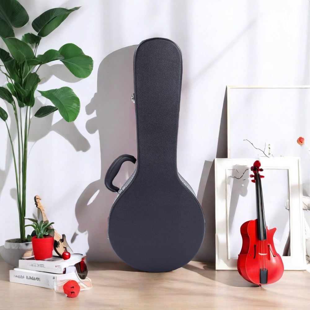 A-Style Black Mandolin Hard Shell Case With Microgroove, Mandoline Hard Case