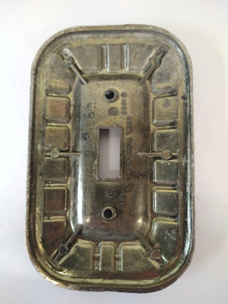 VTG American Track & Hardware Co. Gray Light Switch Cover