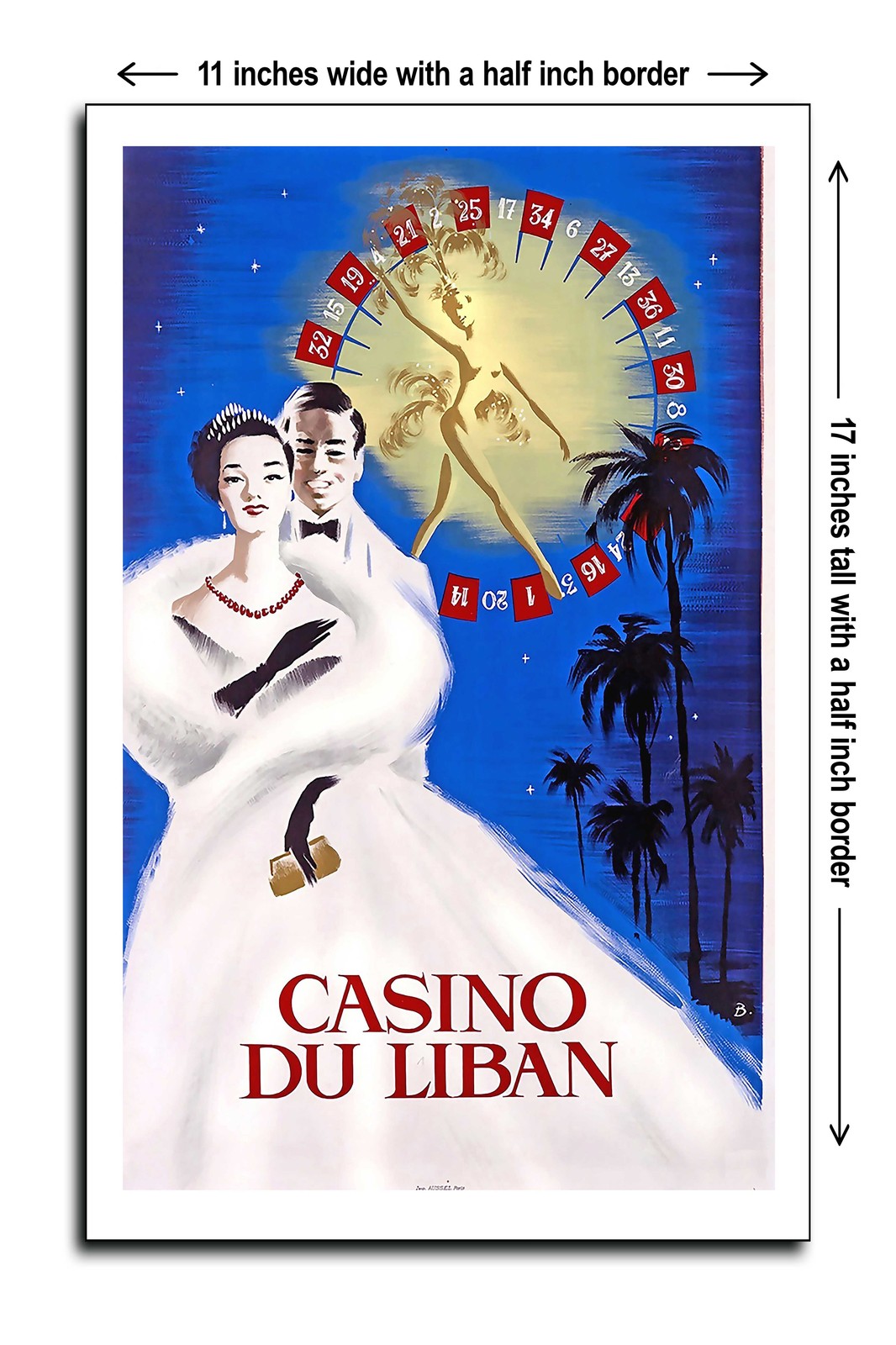 1960 Casino du Liban - 11x17 Poster