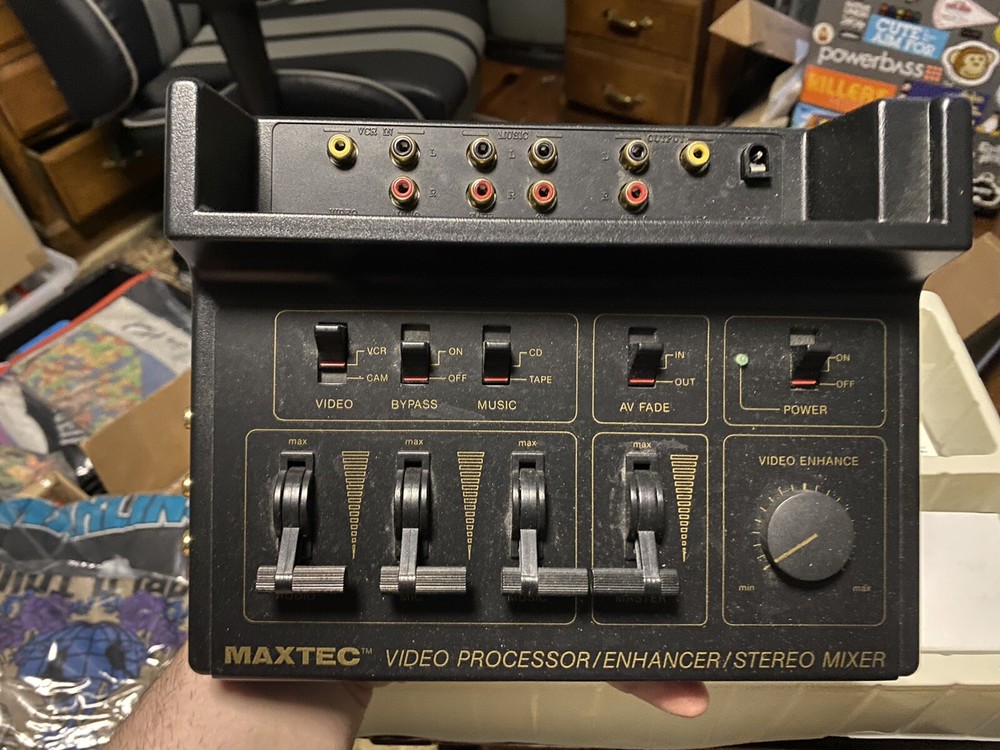 Maxtec Video Processor Enhancer Stereo Mixer Audio Vintage With Box Edit Tapes