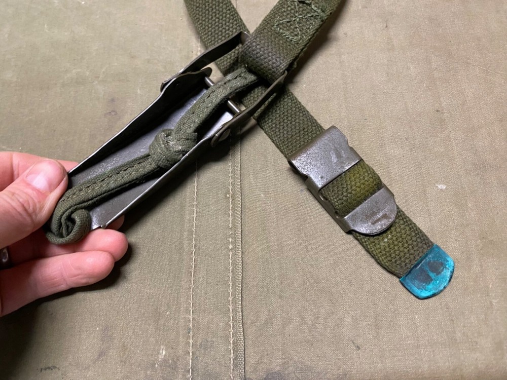 ORIGINAL WWII US ARMY VEHICLE HALFTRACK JEEP LARGE EQUIPMENT SPARE STRAP