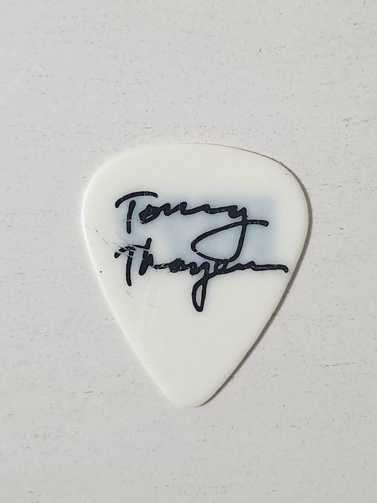 KISS Tommy Thayer RARE Logo Signature White Black Pick Spaceman COOL!