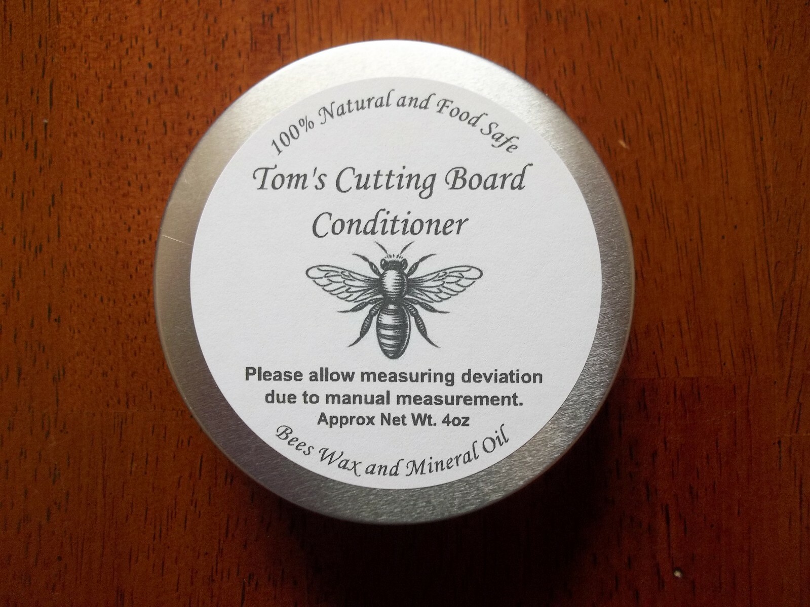 Cutting Board Conditoner    100% Natural Beeswax & Mineral Oil - Food Safe