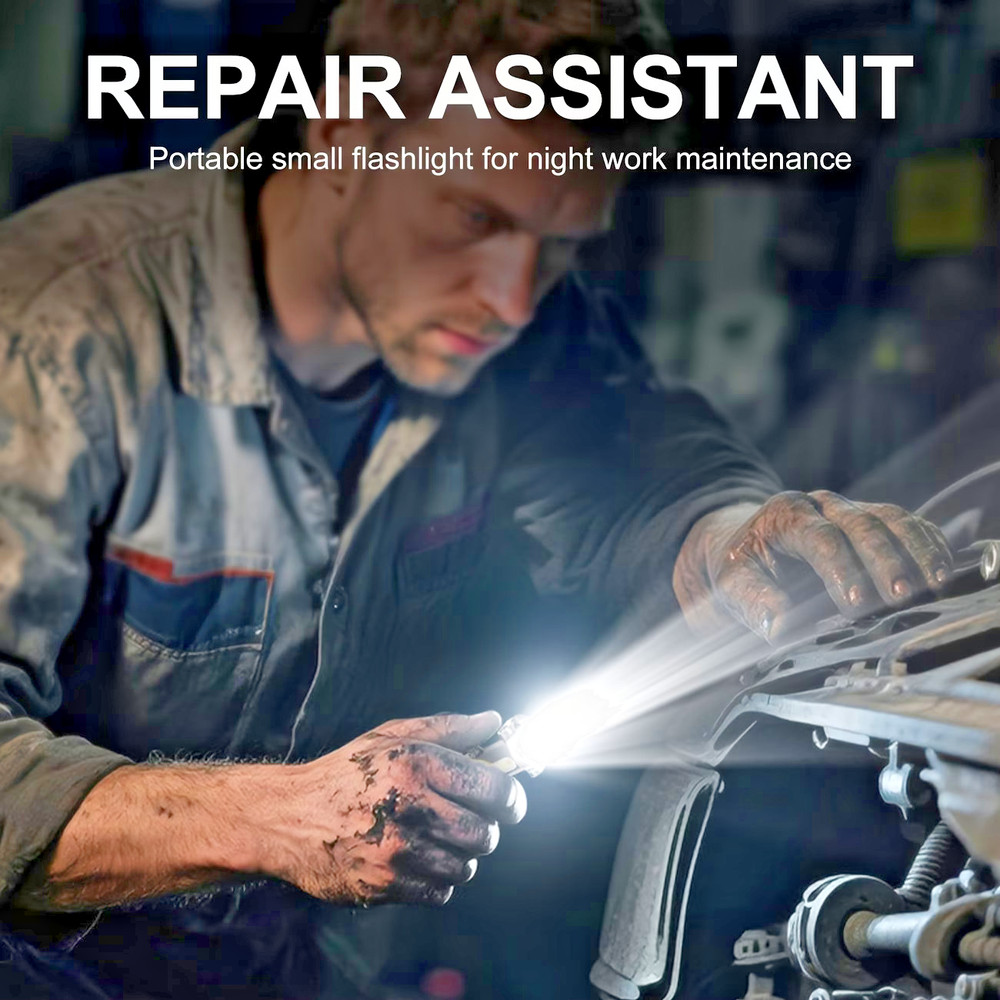 2 X Rechargeable Multi-Mode Mini Keychain Flashlight, 300LM LED work light