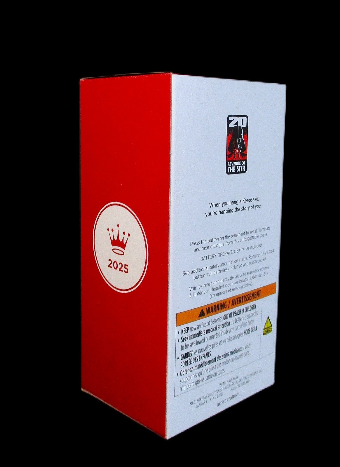 2025 HALLMARK ORNAMENT EXECUTE ORDER 66 STAR WARS REVENGE OF SITH LIGHT SOUND