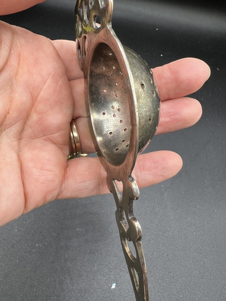 Vintage Over the Cup Tea Strainer Silver Plated
