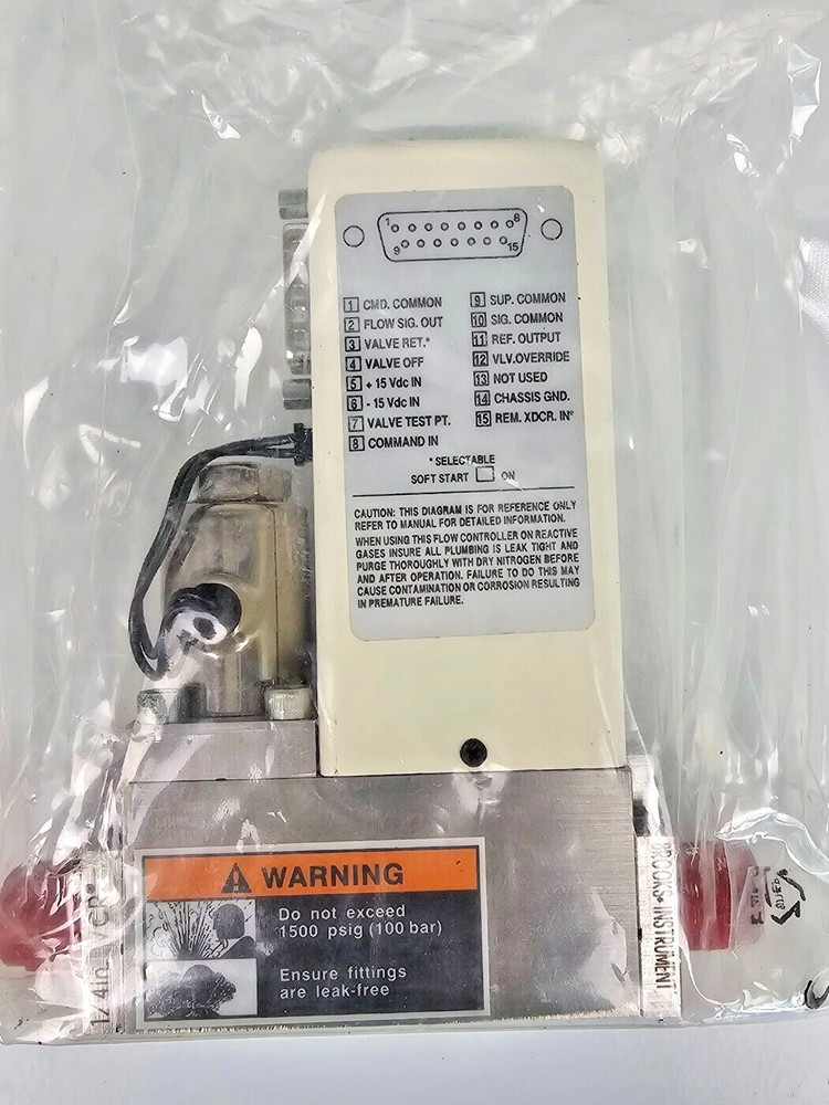 Brooks Instrument emcore mass flow controller 5850EMF3CALTEKC / N2 / 1SLPM